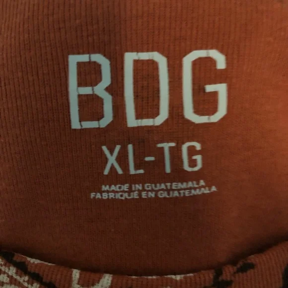 BDG Rust Bandana Print Crop Top - Picture 8 of 10